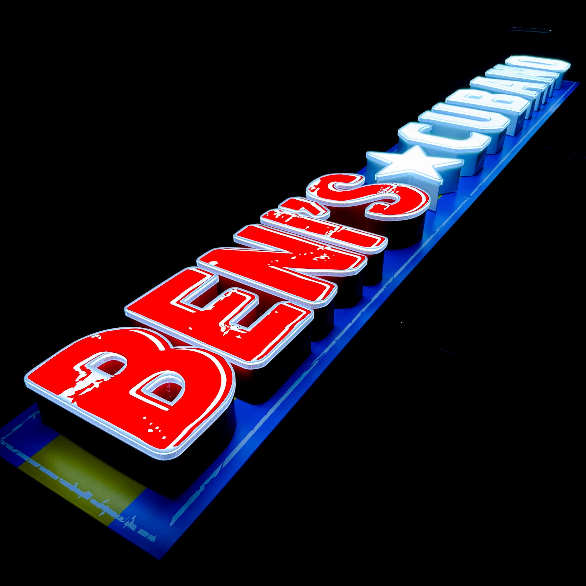 BENI CUBANO TRIMLESS CHANNEL LETTER SIGNS 