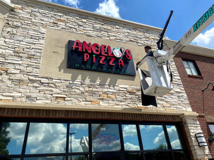 Gwinnett county best storefront signs, car wrap, interior signs-sign installation sign shop - rey signs-LED channel letter signs- RGB backlit signs-cloud signs-backlit signs