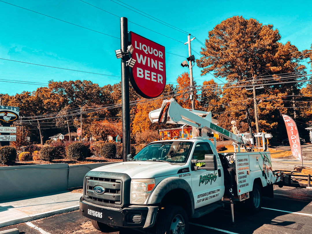 Gwinnett county best storefront signs, car wrap, interior signs-sign installation sign shop - rey signs-LED channel letter signs- RGB backlit signs-cloud signs-backlit signs