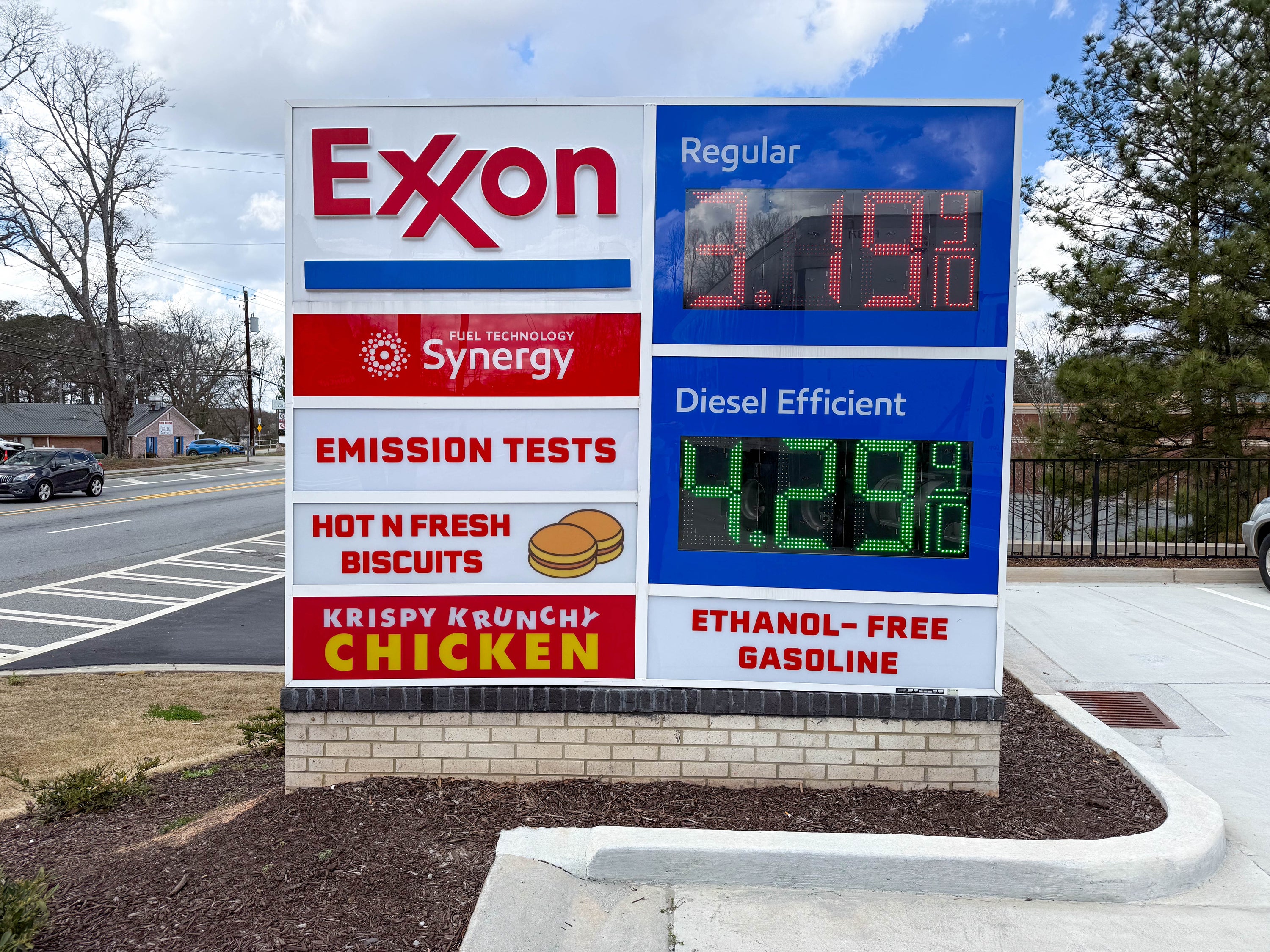 gas price signs quick shop exxon gas rey signs led price 