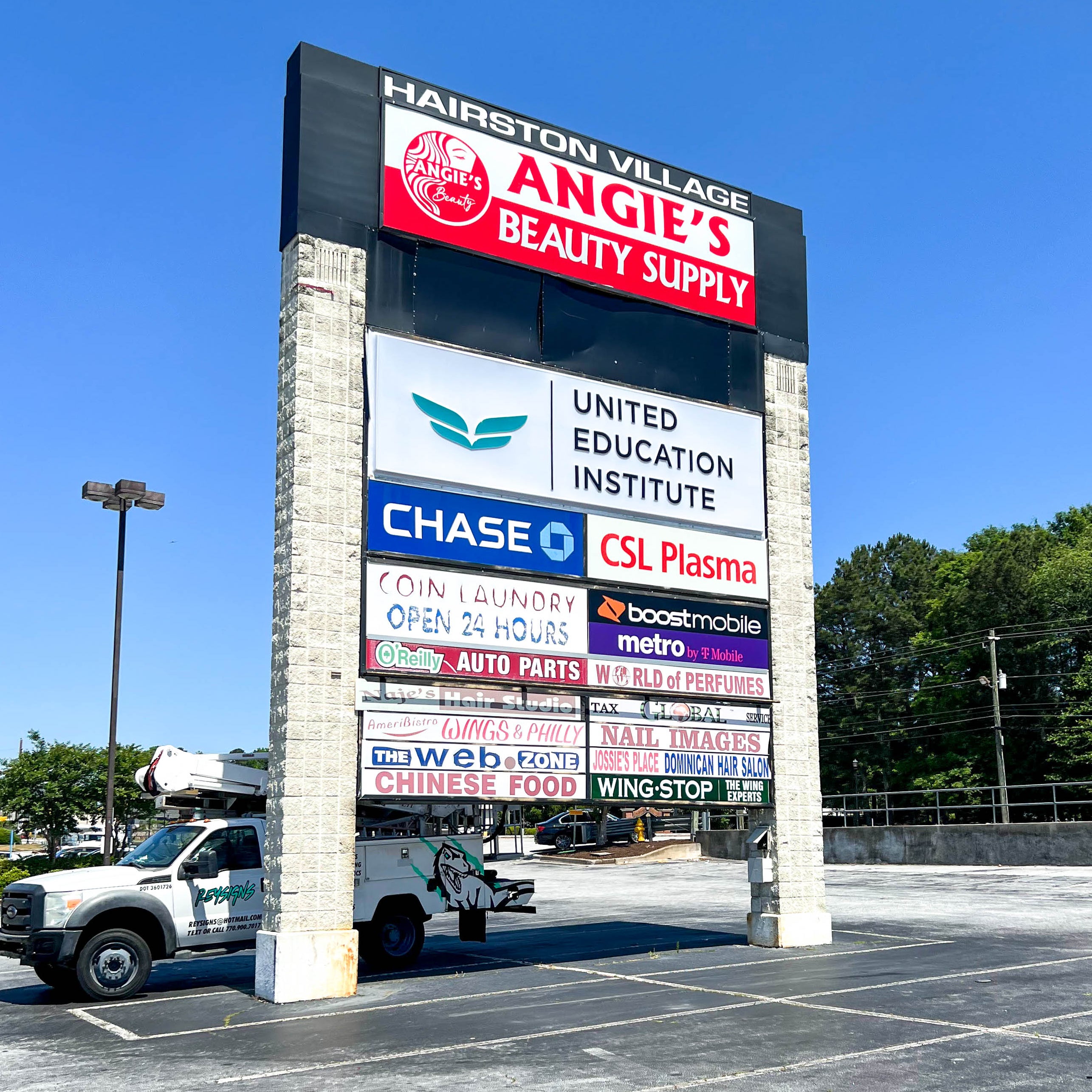 rey signs pylon sign marquee ground sign beauty supply 