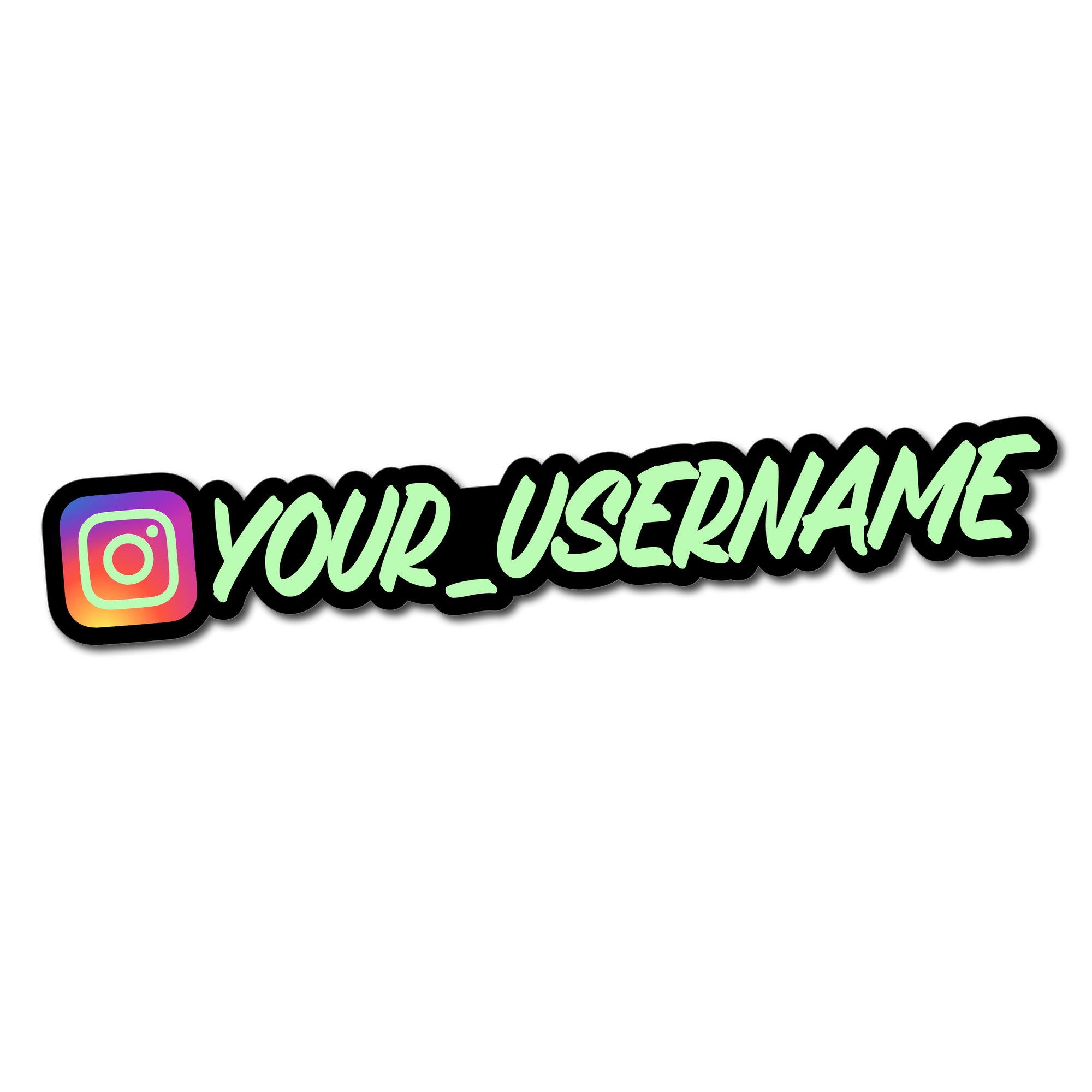 GLOW IN THE DARK SOCIAL MEDIA STICKERS