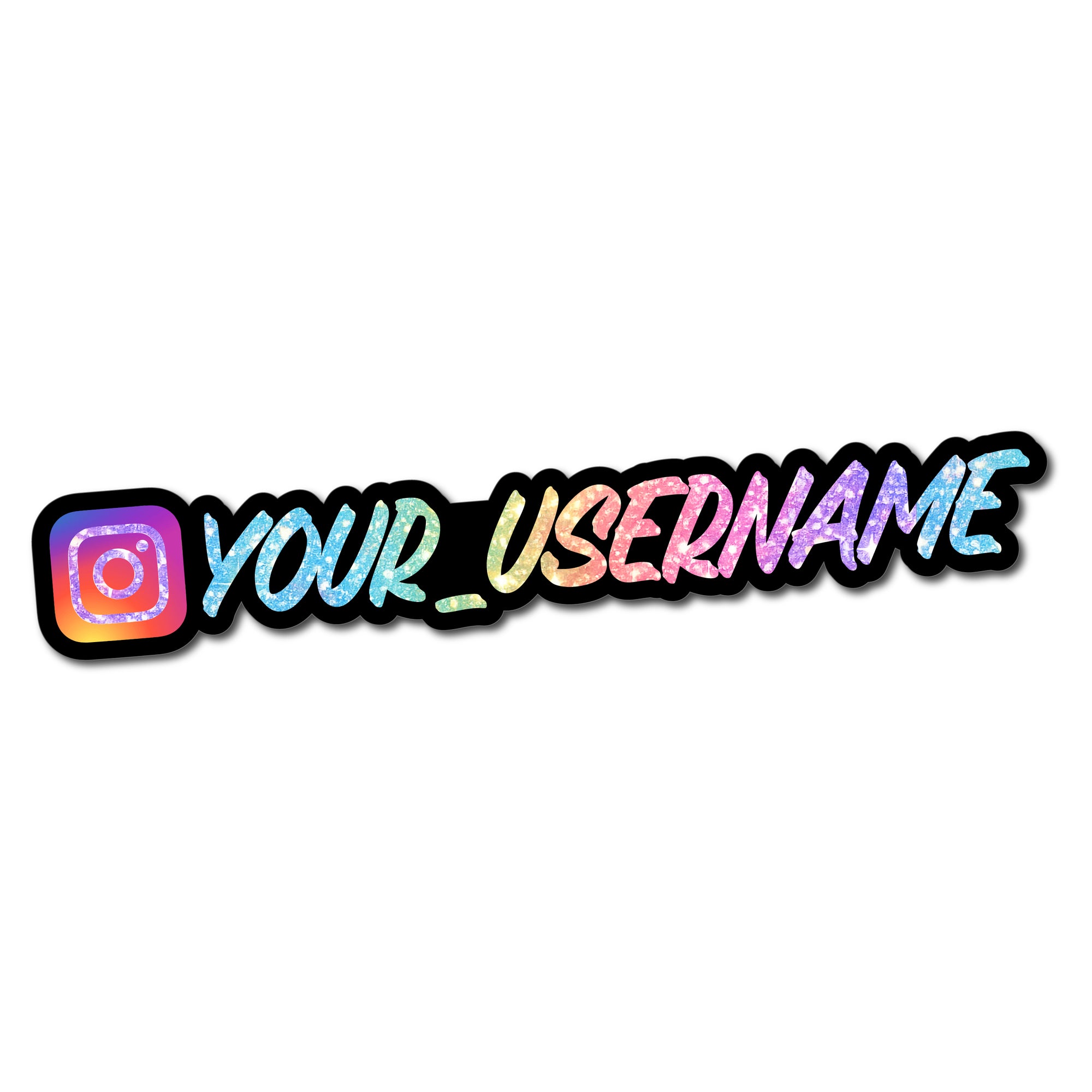 SPARKLE HOLOGRAPHIC SOCIAL MEDIA STICKERS